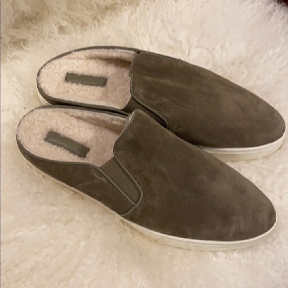 Vince slip on lamb fur shoes - never been worn
